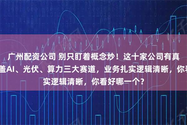 广州配资公司 别只盯着概念炒！这十家公司有真材实料，覆盖AI、光伏、算力三大赛道，业务扎实逻辑清晰，你看好哪一个？